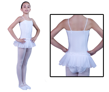 Body Danza Classica in Lycra con Gonnellina in Tulle Body Danza Classica in Lycra con Gonnellina in Tulle